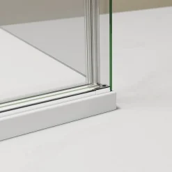 Cabine de douche d'angle, verre clair 6mm, porte coulissante - NT806 FLEX 100x80x195cm