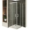 Cabine De Douche H180 70x100cm - Verre Transparent Portes Coulissantes Lana+ (sans Receveur) - Saniverre