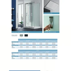 Cabine de douche hydromassante et hammam KINEDO HORIZON 120x120 hauteur receveur 12,5cm 1 porte pivotante finition perle noire