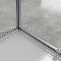 Cabine de douche IBEA H.190 cm porte pivotante verre transparent 80 x 80 cm - Saniverre