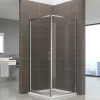Cabine de douche IBEA H.190 cm porte pivotante verre transparent 90 x 90 cm - Saniverre