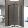 Cabine de douche IBEABLACK H.190 cm porte pivotante verre transparent 90 x 70 cm (porte 90) - Saniverre