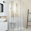 Cabine de douche Kinedo Kinemagic Design 120x80 habillage toute hauteur 1 porte pivotante verre transparent avec mitigeur