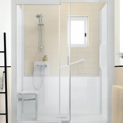 Cabine de douche Kinedo Kinemagic Sérénité Plus 160x80 niche basse porte coulissante transparent thermostatique