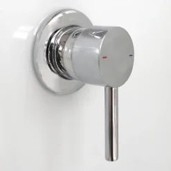 Cabine de douche l.80 x L.80 x H.200 cm – blanche, avec mitigeur et douchette, GoodHome Arkell