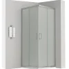 Cabine de douche LANA portes coulissantes H.180 cm verre 6 mm opaque 80 x 80 cm - Saniverre