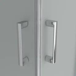 Cabine de douche LANA portes coulissantes H.180 cm verre 6 mm opaque 80 x 100 cm - Saniverre