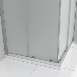 Cabine de douche LANA portes coulissantes H.180 cm verre 6 mm opaque 80 x 100 cm - Saniverre
