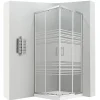 Cabine de douche LANA portes coulissantes H.180 cm verre 6 mm semi-opaque 80 x 80 cm - Saniverre