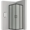 Cabine de douche LANABLACK H.185 cm portes coulissantes verre 6 mm opaque 80 x 80 cm - Saniverre