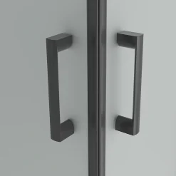 Cabine de douche LANABLACK H.185 cm portes coulissantes verre 6 mm opaque 80 x 80 cm - Saniverre