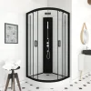 Cabine de douche LIFT UP BLACK 1/4 de cercle 85x85x235cm