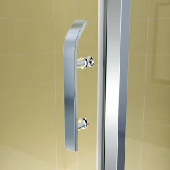 Cabine de douche NIKY H.195 cm porte pivotante verre 8 mm transparent 90 x 90 cm - Saniverre