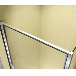 Cabine de douche NIKY H.195 cm porte pivotante verre 8 mm transparent 90 x 90 cm - Saniverre
