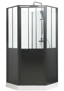 Cabine de douche noir opera 100x100x210