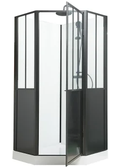 Cabine de douche noir opera 100x100x210
