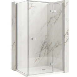Cabine De Douche Rea Atlas Chrome 90X90 Left