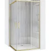 Cabine de douche REA City Brushed Gold 80x100