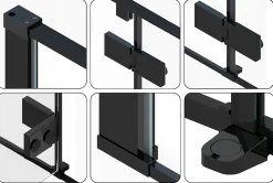 Cabine de douche REA Fargo Black 90x120 Black