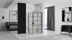 Cabine de douche REA Molier Double Black 80x80