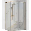 Cabine De Douche Rea Solar 80X100 Gold + Receveur De Douche Savoy White