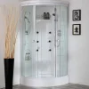 Cabine De Douche 90X90 Avec Hydromassage Et Bain De Vapeur Semi-Circulaire - Vesuvio