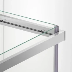 Cabine de douche 80x100 cm coulissante en 6mm verre trempé anticalcaire, profils chromés