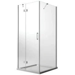 Cabine de douche 70x60 CM H190 Transparent avec Easyclean mod. Flip Porte + Fixe