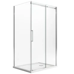 Cabine de douche 80x150CM H200 Verre Transparent 8mm Droite avec Easy-Clean mod. Prime Duo 1 Porte
