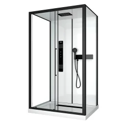 Cabine de douche 115x90x210 cm avec receveur + bonde 90mm + Grille linéaire - FACTORY 2