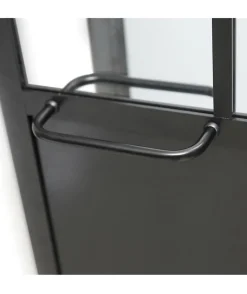 CABINE DE DOUCHE 90X120X220 STYLE INDUSTRIEL NOIR