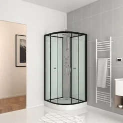 Cabine de douche 85x85x225cm 1/4 de cercle - ZEENY