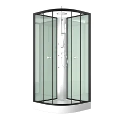 Cabine de douche 85x85x225cm 1/4 de cercle - ZEENY