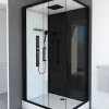 Cabine de douche 110x80x215cm - Verre Trempé - Mitigeur Chrome - DUALITY 3 RECTANGLE