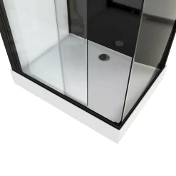 Cabine de douche 110x80x215cm - Verre Trempé - Mitigeur Chrome - DUALITY 3 RECTANGLE