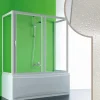 Cabine douche 3 côtés Pare-Baignoire 80x160x80 CM en acrylique mod. Plutone avec ouverture laterale