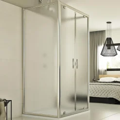Cabine douche 3 côtés 90x120x90 CM H198 Opaque mod. Cristal Trio 2 Portes