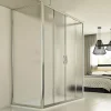 Cabine douche 3 côtés 90x140x90 CM H198 Opaque mod. Young Trio 2 Portes