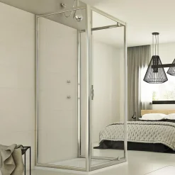 Cabine douche 3 côtés 80x80x80 CM H198 Transparent mod. Cristal Trio 1 Porte