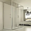 Cabine douche 3 côtés 90x140x90 CM H198 Transparent mod. Young Trio 2 Portes