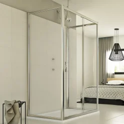Cabine douche 3 côtés 80x150x80 CM H198 Transparent mod. Young Trio 1 Porte