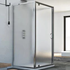 Cabine douche avec 3 côtés 90x90x90 AP. 90 CM H185 granité modèle Sintesi Trio avec 1 portillon