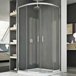 Cabine douche demi-circulaire 90x90 CM H185 transparent modèle Junior
