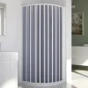 Cabine douche demi-circulaire 90x90CM Rayons 55 H185 en Plastique pvc modèle Sharp ouverture latérale