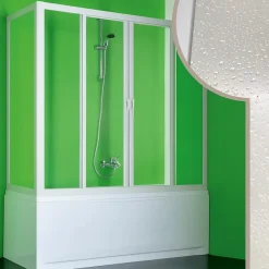 Cabine douche Pare-Baignoire 70x160 CM en acrylique mod. Plutone 2 avec ouverture centrale