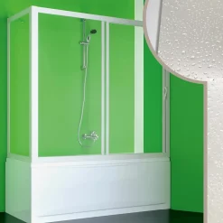 Cabine douche Pare-Baignoire 70x160 CM en acrylique mod. Plutone avec ouverture laterale