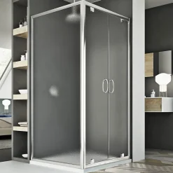 Cabine Douche 90x120 AP. 120 CM H185 granité modèle Sintesi Duo 2 Portillons