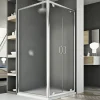 Cabine Douche 90x80 AP. 80 CM H185 granité modèle Sintesi Duo 2 Portillons
