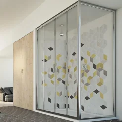Cabine douche 90x180 H198 CM mod. Young Duo 2 Portes Transparent
