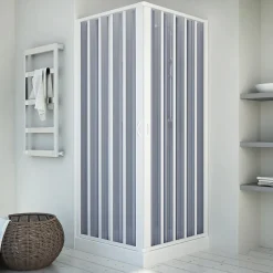 Cabine douche 70x80CM H185 en Plastique pvc modèle Energy avec l'ouverture centrale